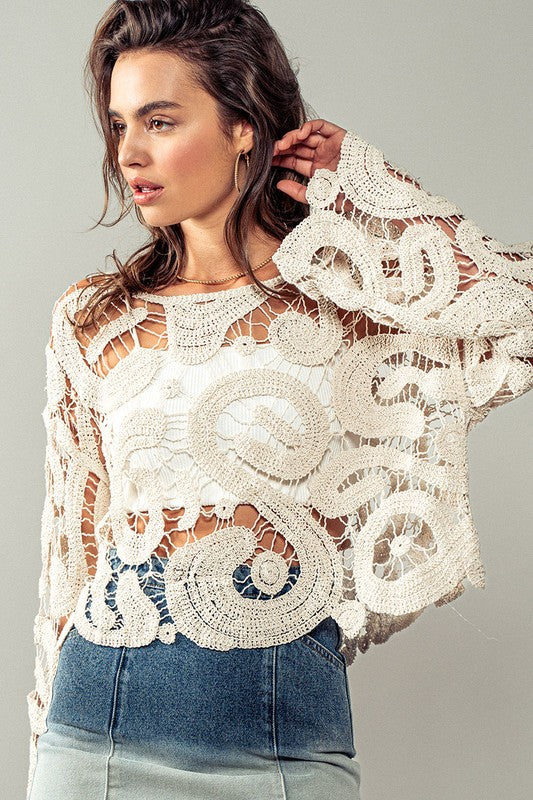 Snow Storm Crochet Top