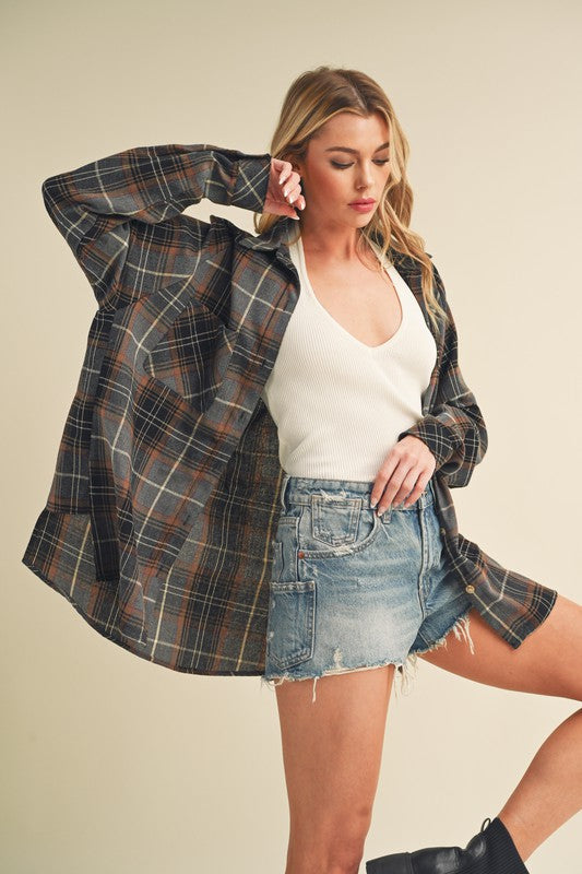 Bonfire Oversized Flannel Shirt