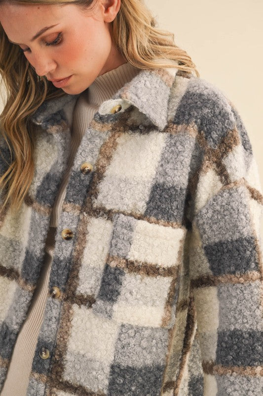 Peace on Earth Plaid Sherpa