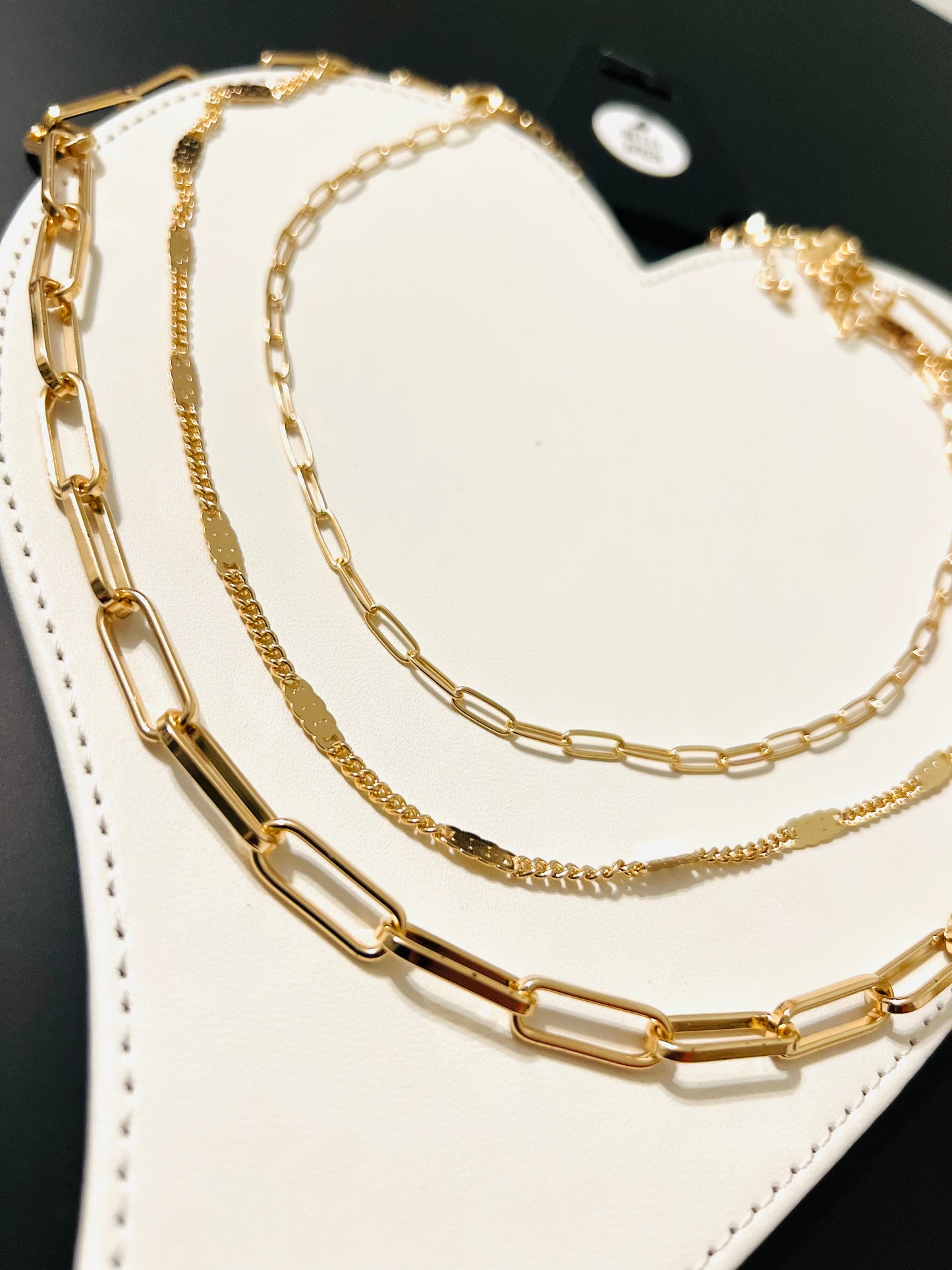 Shiny Gold Three Layer Necklace
